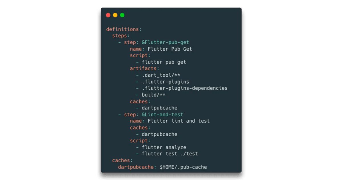 Flutter Bitbucket Pipeline cache